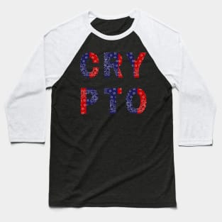 Red and Blue Crypto Baseball T-Shirt